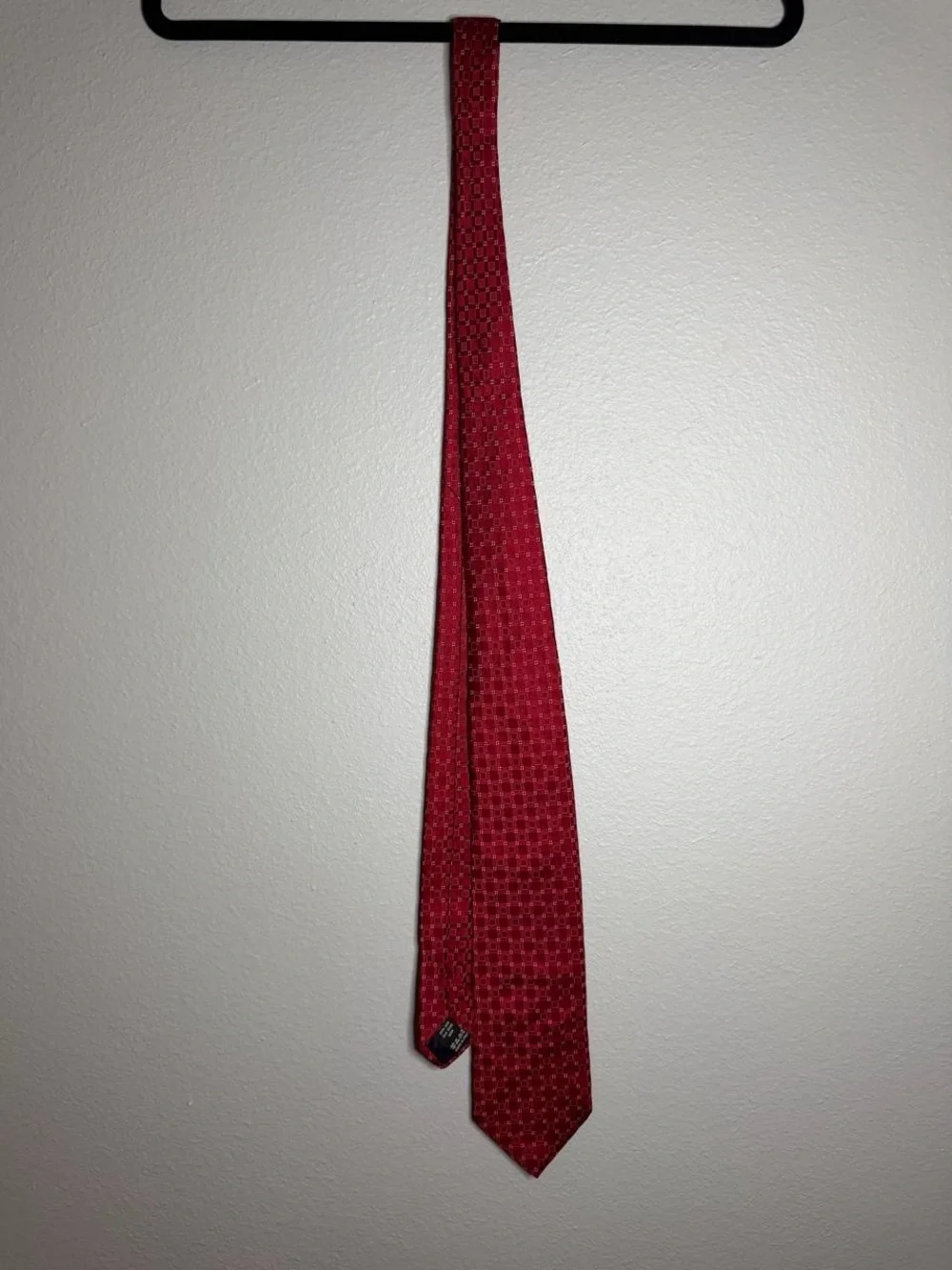 Valentino Red Check Silk Tie